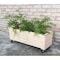Ejoy 18'' x 48'' x16'' Wood Planter Box w/Wheels 48x18x16SolidWoodPlanter - alternate 1